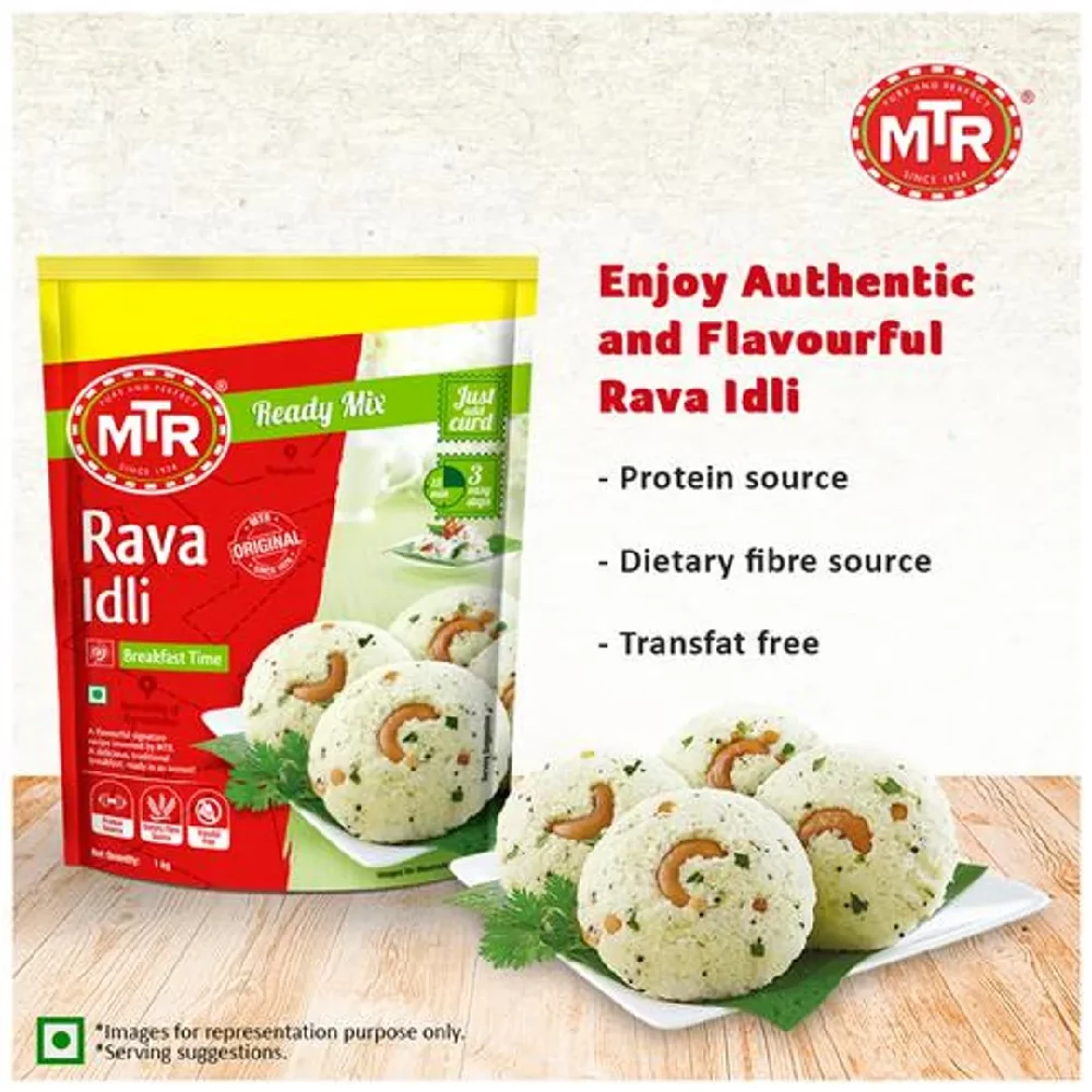 MTR Original Rava Idli Ready Mix, 1 kg-6.webp